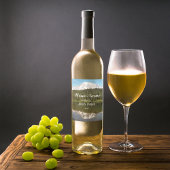 Mountain Lake reflectie landschap gepersonaliseerd Wijn Etiket