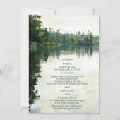 Mountain Lake reflectie rustieke bruiloft details (Voorkant)