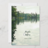 Mountain Lake reflectie rustieke bruiloft details (Achterkant)