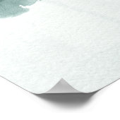 Mountain Lake Reflectie Waterverf Poster (Hoek)