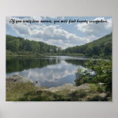 Mountain Lake Reflection Inspirerend Poster (Voorkant)