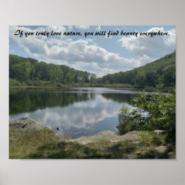 Mountain Lake Reflection Inspirerend Poster