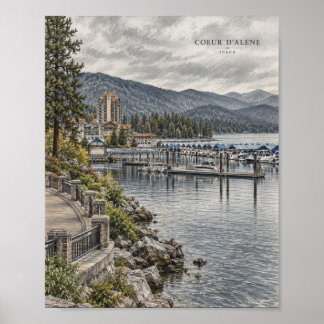 Mountain Lake Reflection Poster #116