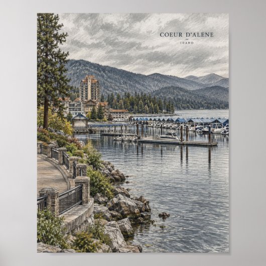 Mountain Lake Reflection Poster #116 (Voorkant)