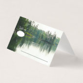 Mountain Lake Reflection rustieke bruiloft gasten Kaart (Voorkant)