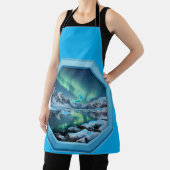 Mountain Lake Reflects No. Lights in Blue Frame Schort (Insitu)