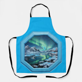 Mountain Lake Reflects No. Lights in Blue Frame Schort