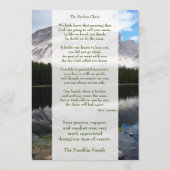 Mountain Lake Scene Memorial Card met foto Programmakaart (Achterkant)