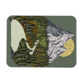 Mountain Lake Serenity: Sunset Adventure wacht op  Magneet (Horizontaal)