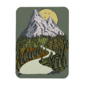 Mountain Lake Serenity: Sunset Adventure wacht op  Magneet (Verticaal)