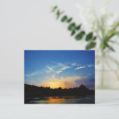 Mountain Lake Sunset Briefkaart (Staand voorkant)