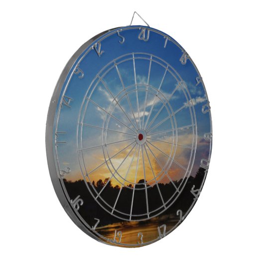 Mountain Lake Sunset Dartbord (Voorkant Links)