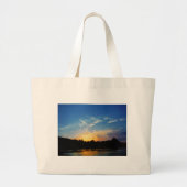 Mountain Lake Sunset Grote Tote Bag (Voorkant)