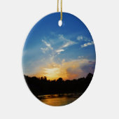 Mountain Lake Sunset Keramisch Ornament (Rechts)