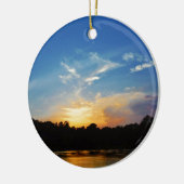 Mountain Lake Sunset Keramisch Ornament (Links)