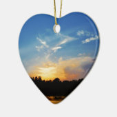 Mountain Lake Sunset Keramisch Ornament (Links)