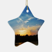 Mountain Lake Sunset Keramisch Ornament (Rechts)