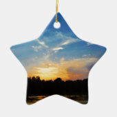 Mountain Lake Sunset Keramisch Ornament (Voorkant)