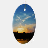 Mountain Lake Sunset Keramisch Ornament (Rechts)