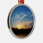 Mountain Lake Sunset Metalen Ornament (Rechts)
