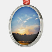 Mountain Lake Sunset Metalen Ornament (Links)