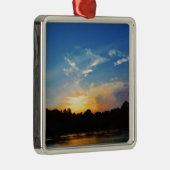 Mountain Lake Sunset Metalen Ornament (Rechts)