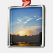 Mountain Lake Sunset Metalen Ornament (Links)
