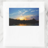 Mountain Lake Sunset Rechthoekige Sticker (Tas)