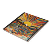 Mountain Lake Sunset Retreat Tegeltje (Zijkant)