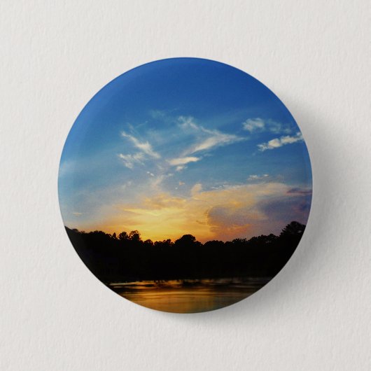 Mountain Lake Sunset Ronde Button 5,7 Cm (Voorkant)