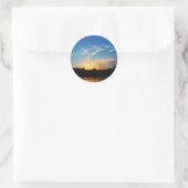 Mountain Lake Sunset Ronde Sticker (Tas)