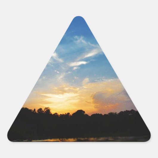 Mountain Lake Sunset Sticker (Voorkant)