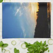 Mountain Lake Sunset Theedoek (Gevouwen)