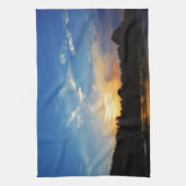 Mountain Lake Sunset Theedoek (Verticaal)