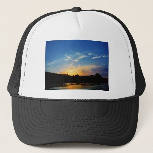 Mountain Lake Sunset Trucker Pet (Voorkant)