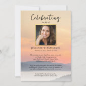 Mountain Lake Sunset Viering van het Leven Foto Kaart (Voorkant)