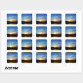 Mountain Lake Sunset Vierkante Sticker (Vel)