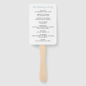 Mountain Lake Thema Waterverf Trouwprogramma Handwaaier (Achterkant)