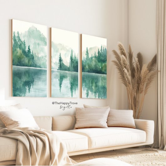 Mountain Lake Tranquil Print 3 van 3 Poster
