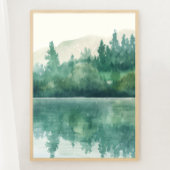 Mountain Lake Tranquil Print 3 van 3 Poster