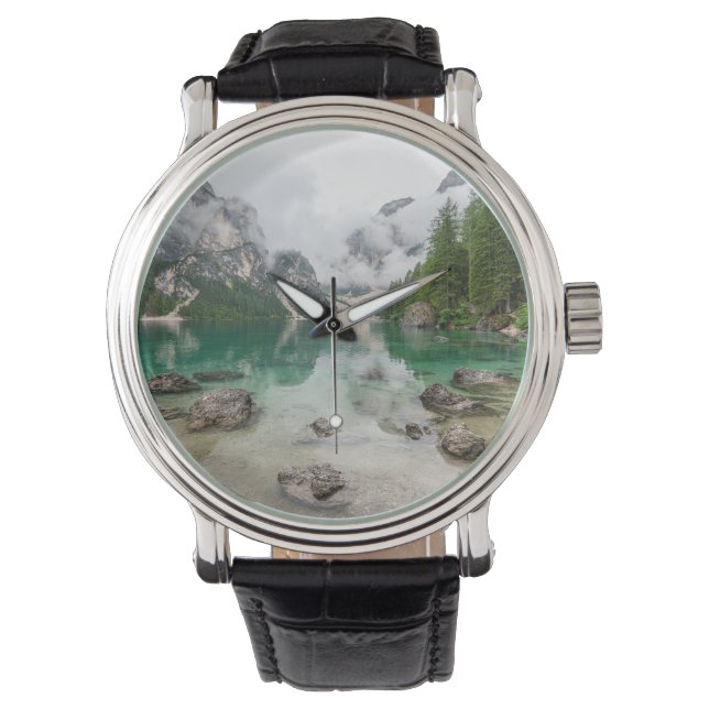 Mountain Lake Uitzicht Horloge (Voorkant)