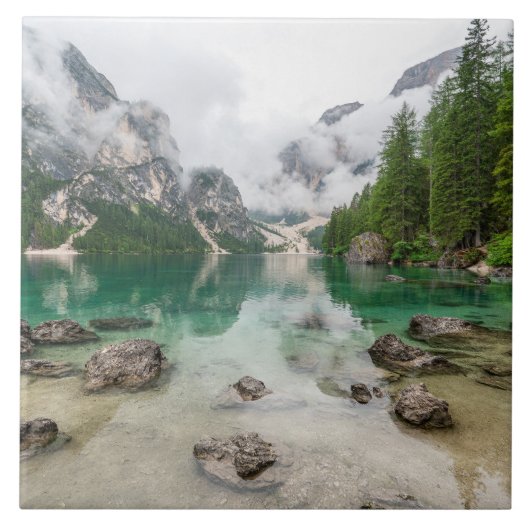 Mountain Lake Uitzicht Tegeltje (Voorkant)