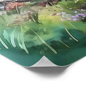 Mountain Lake Waterverf Schilderij Art Print (Hoek)