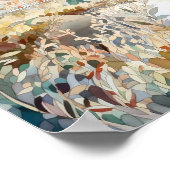 Mountain Lake Waterverf Schilderij Art Print (Hoek)