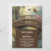 Mountain Lake Waterverf Tree Bruiloft Kaart (Voorkant)