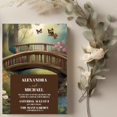 Mountain Lake Waterverf Tree Bruiloft Kaart