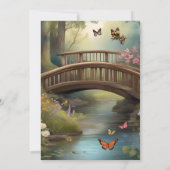 Mountain Lake Waterverf Tree Bruiloft Save The Date (Achterkant)