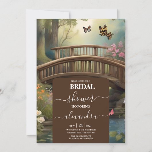 Mountain Lake Waterverf Tree Vrijgezellenfeest Kaart (Voorkant)