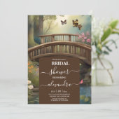 Mountain Lake Waterverf Tree Vrijgezellenfeest Kaart (Staand voorkant)