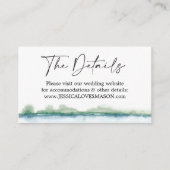 Mountain Lake Wedding Website Insteekkaart Informatiekaartje (Voorkant)